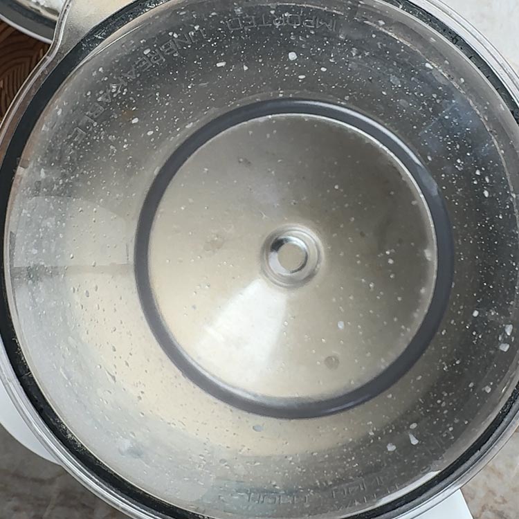 Clean Indian mixi grinder jar ready for grinding soaked ingredients into smooth dosa batter