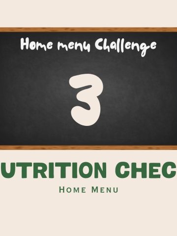 Day 3 Nutrition Check on black board graphic