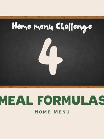 Day 4 Meal Formulas on blackboard graphic